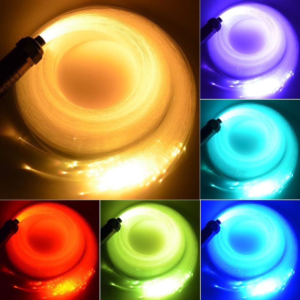 LED Fiber Optic Star Ceiling Light Kit 6W RGB 300 Strands 0.75mm 2m Star Headliner Kits R244