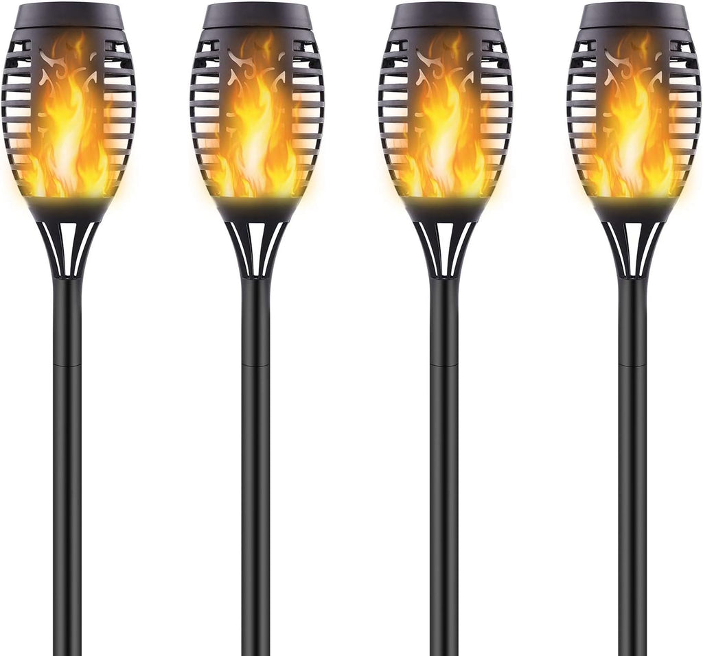 16 Pack Solar Torch Lights with Flickering Flames, Waterproof K26868