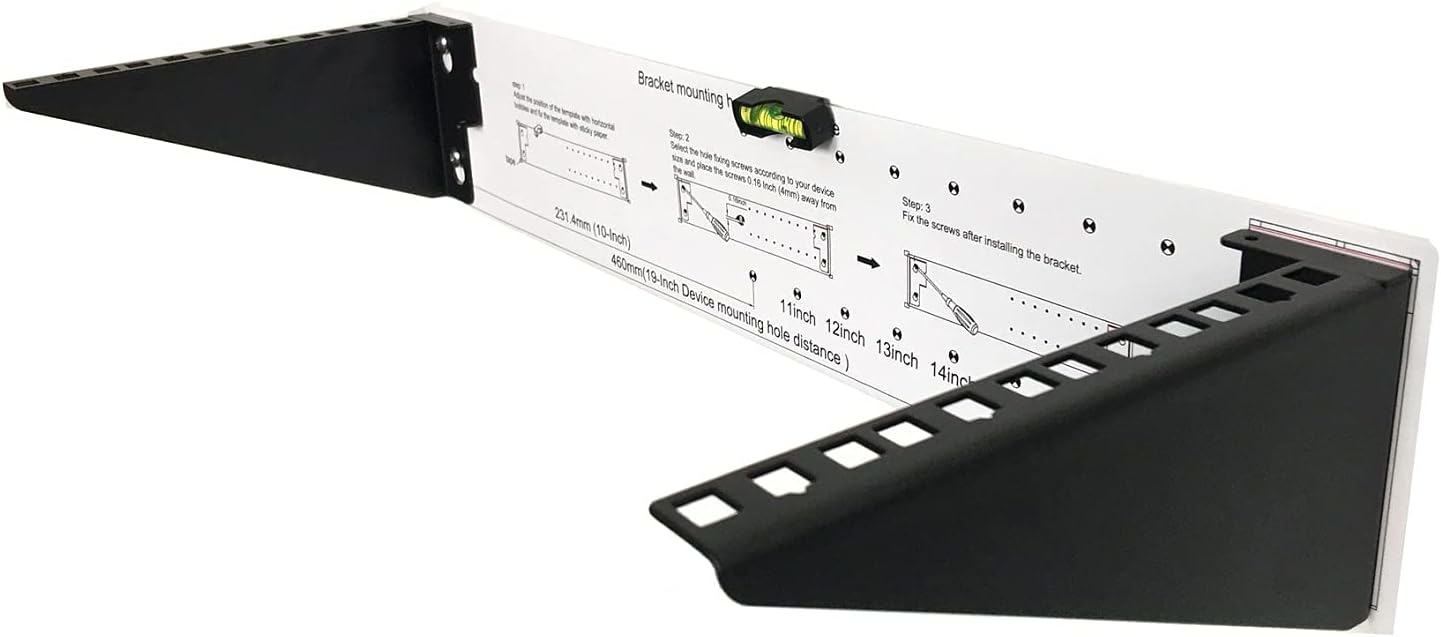 2U Light-Loading Foldable 19 Inches Cold Rolled Steel Vertical Wall Mount Rack L434695