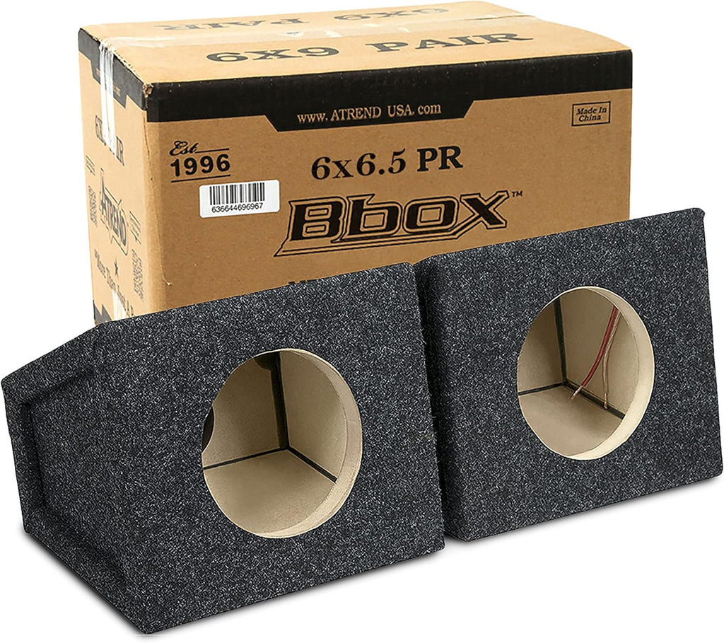 6.5" Speaker Enclosures Set of 2 (Black) Q24910