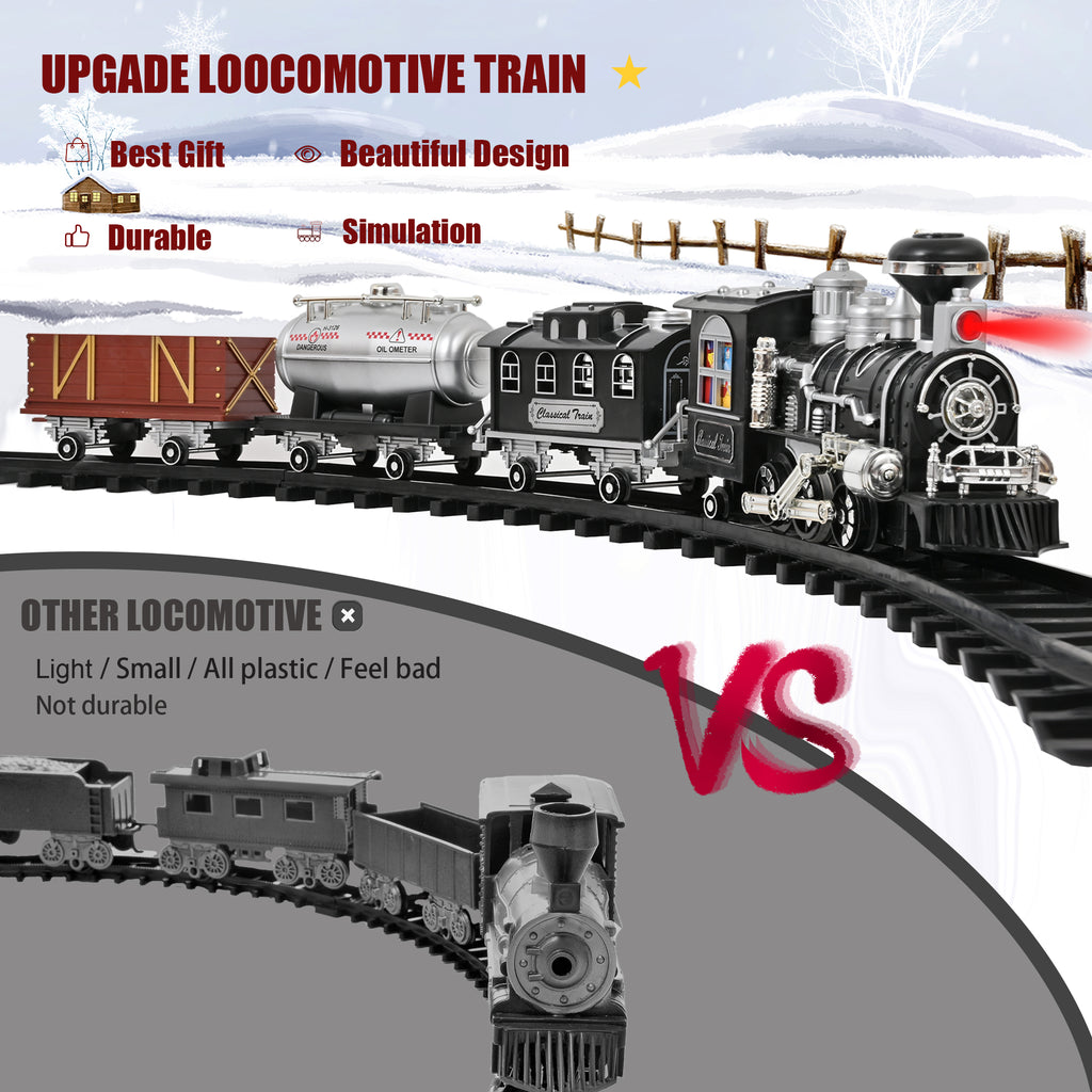 RC Train Toy with Smoke Sound and Light D368978
