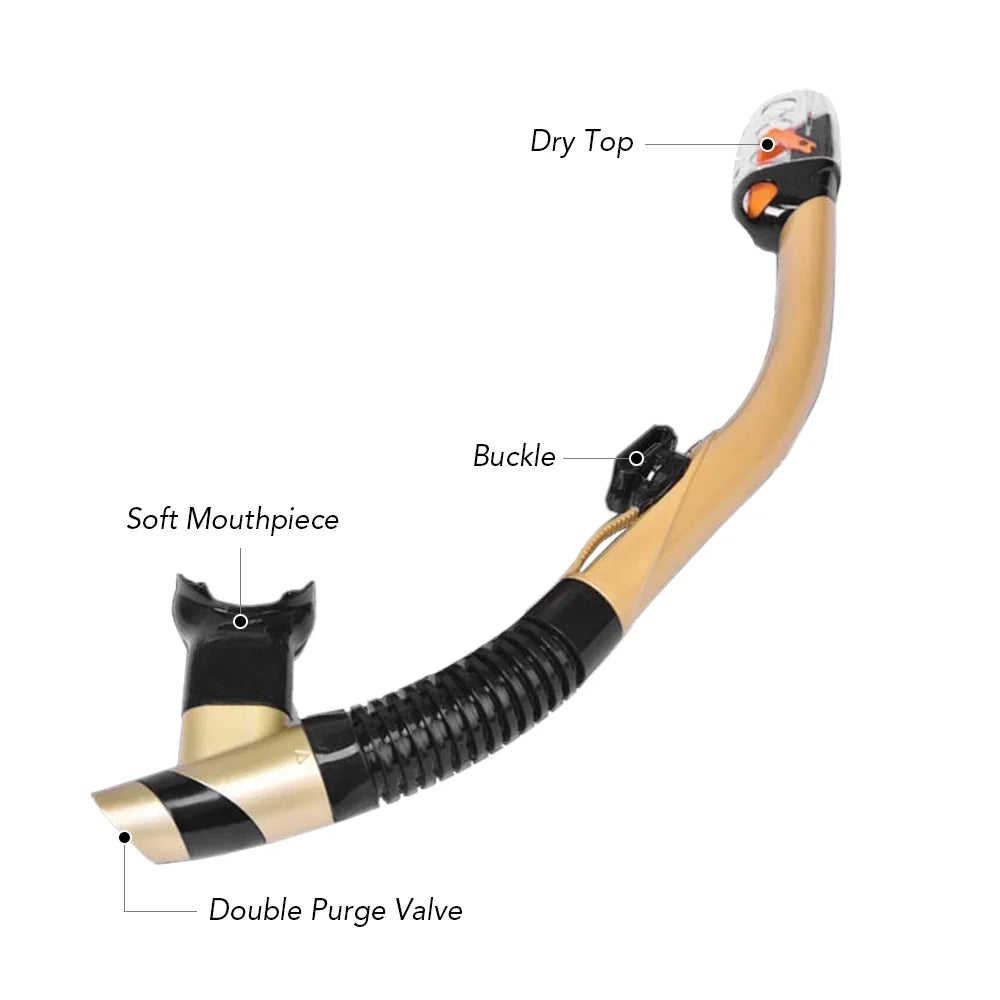 Snorkel Set with Snorkeling Goggles and Dry Snorkel Tube F80925