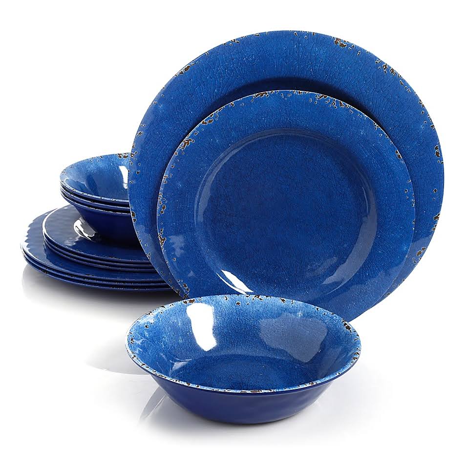 12-Piece Blue Dinnerware Set K79774