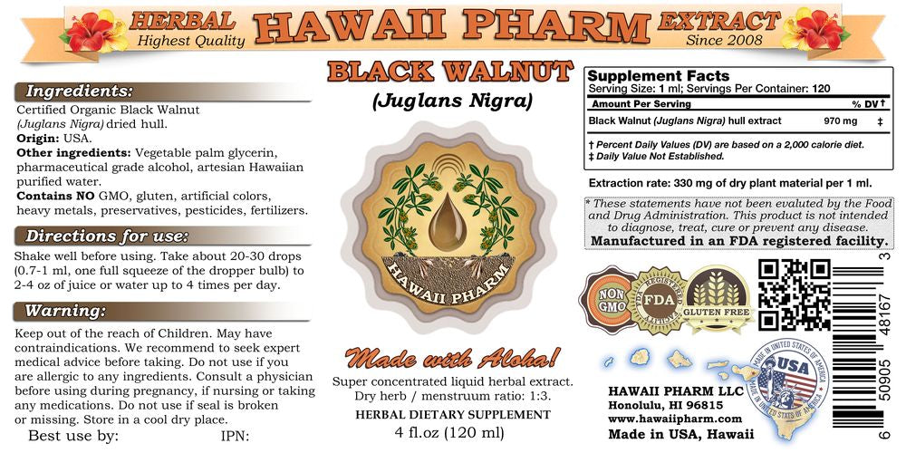 Black Walnut Tincture Herbal Supplement 4 oz Y147282