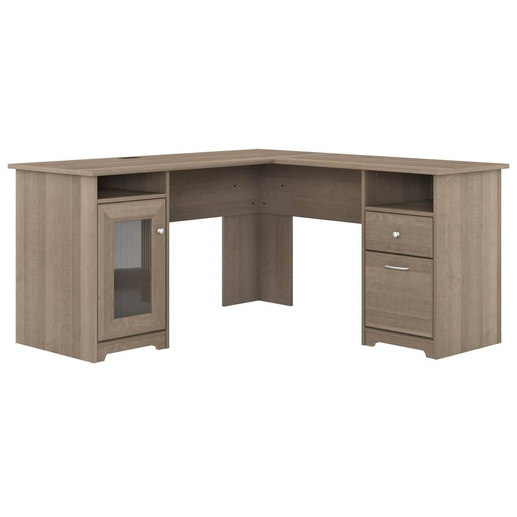 60W Ash Gray L Shaped Computer Desk N79162