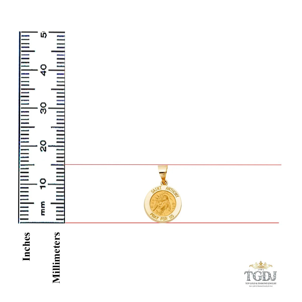 14k Yellow Gold St. Anthony Pendant S4160