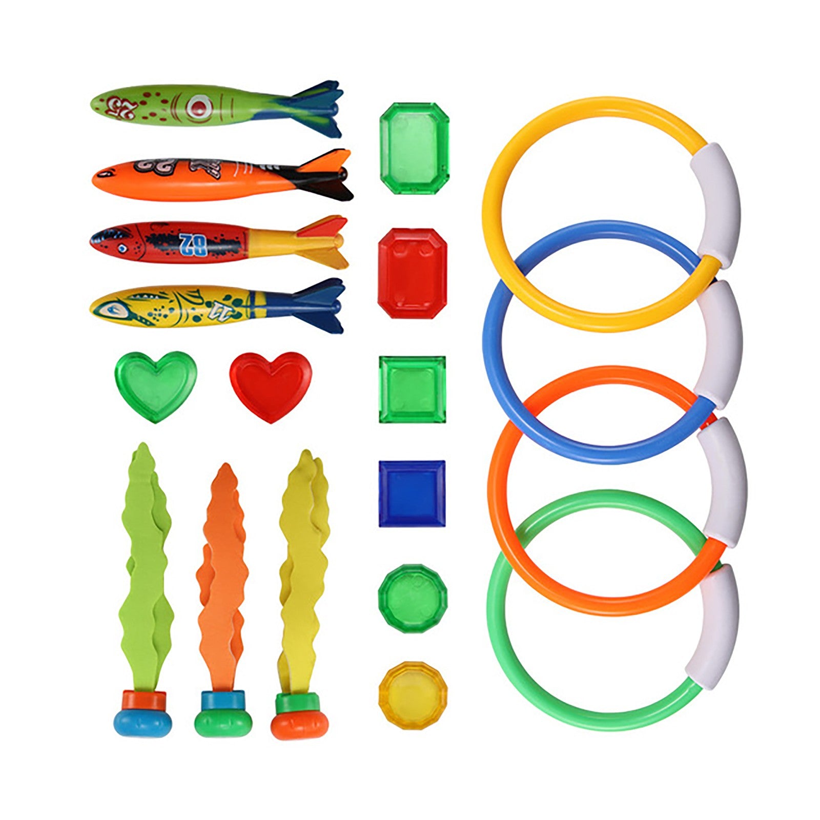19PC Children's Pool Diving Toy Q102450