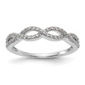 14K White Gold Diamond Band Size 7 Y40030