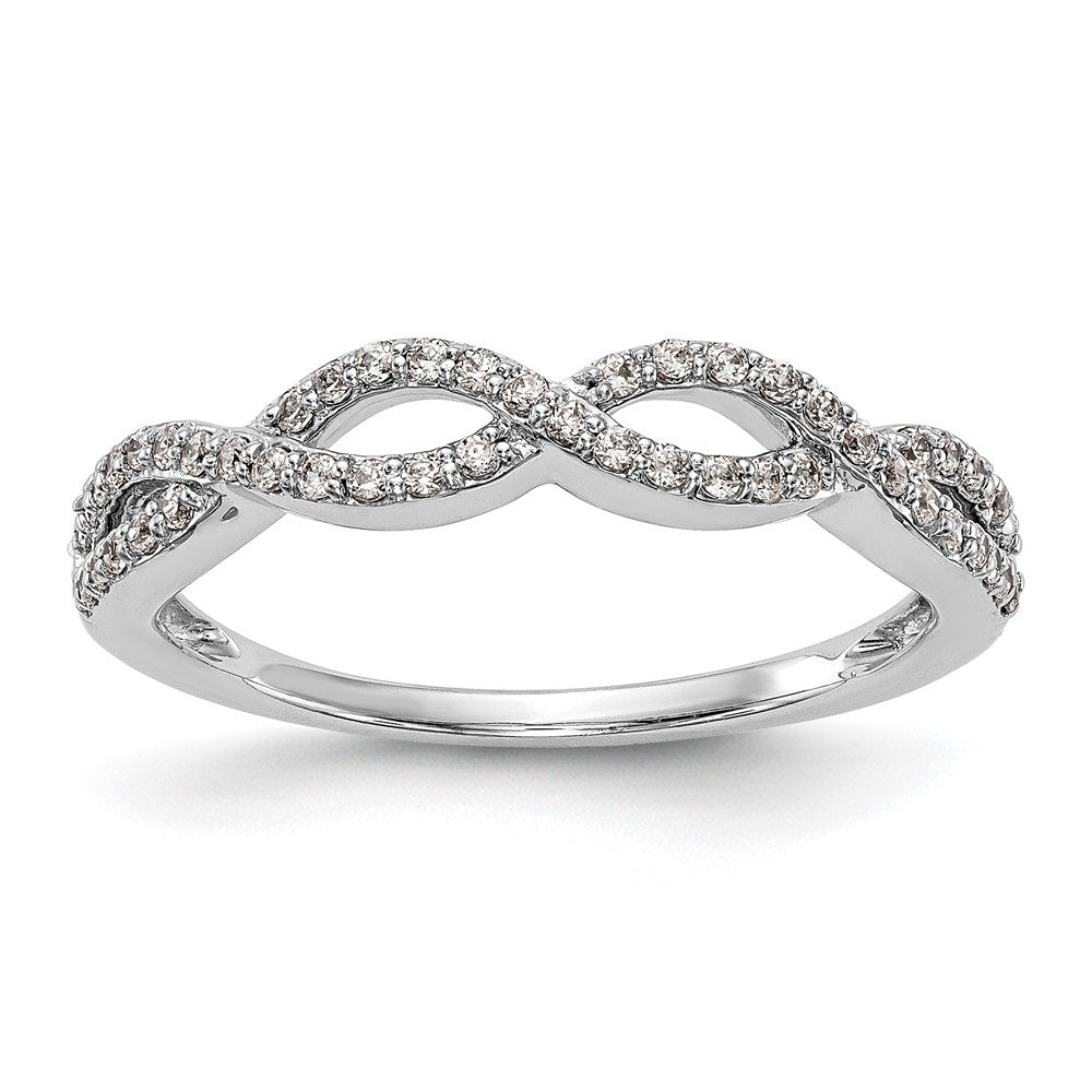 14K White Gold Diamond Band Size 7 Y40030