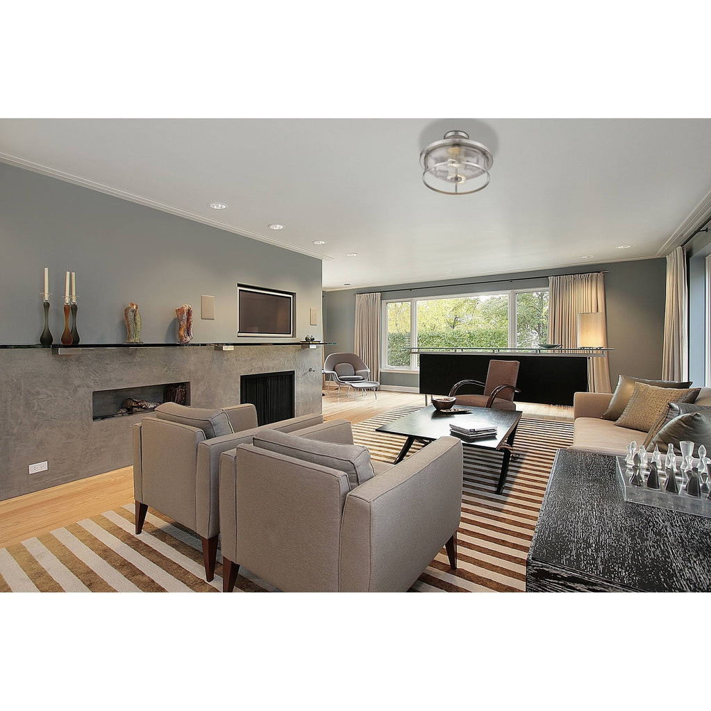 Grey 2 Light Semi Flush Mount M27426