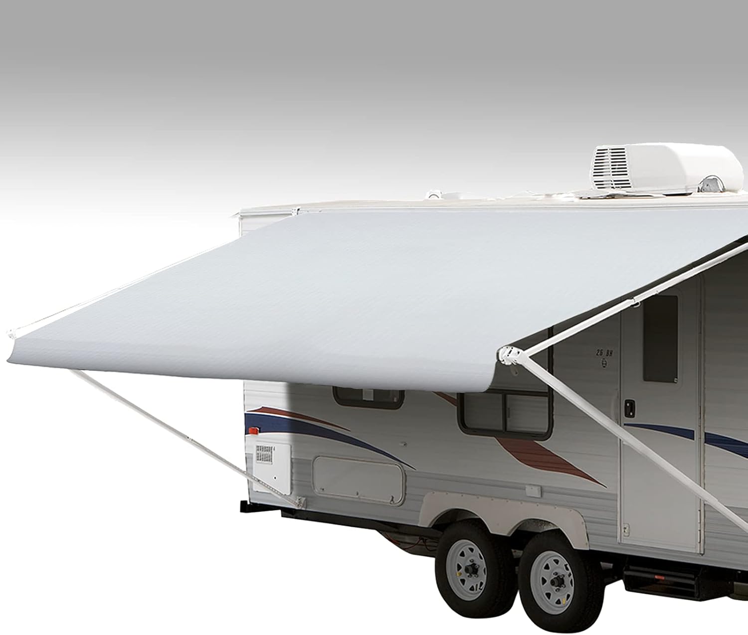 Solid White 20' Vinyl RV Awning Fabric Replacement V224
