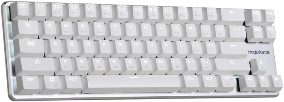 68-Key White Mechanical Gaming Keyboard N36888