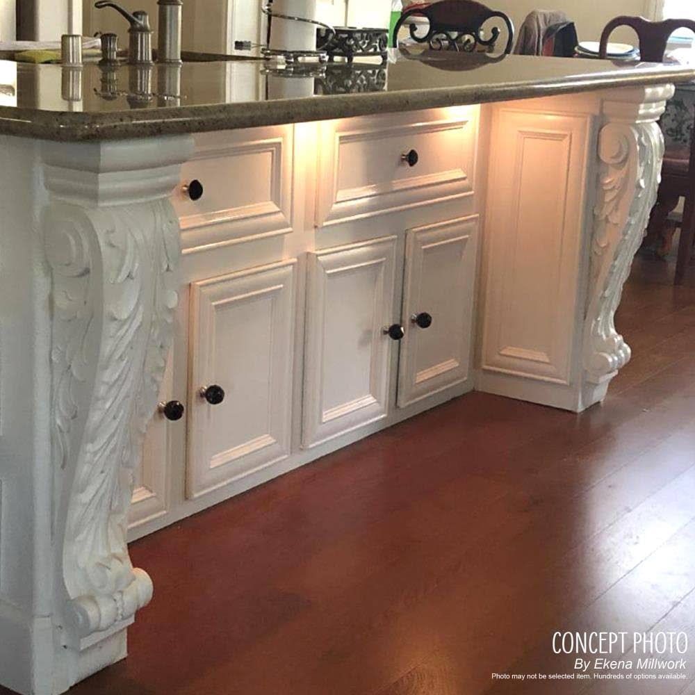 Cherry Extra Large Acanthus Leaf Block Corbel Q205432