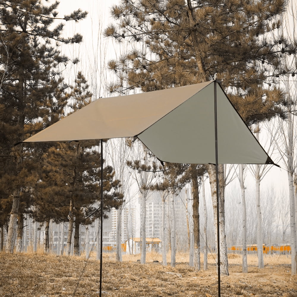 Waterproof Camping Tarp with Poles N7649