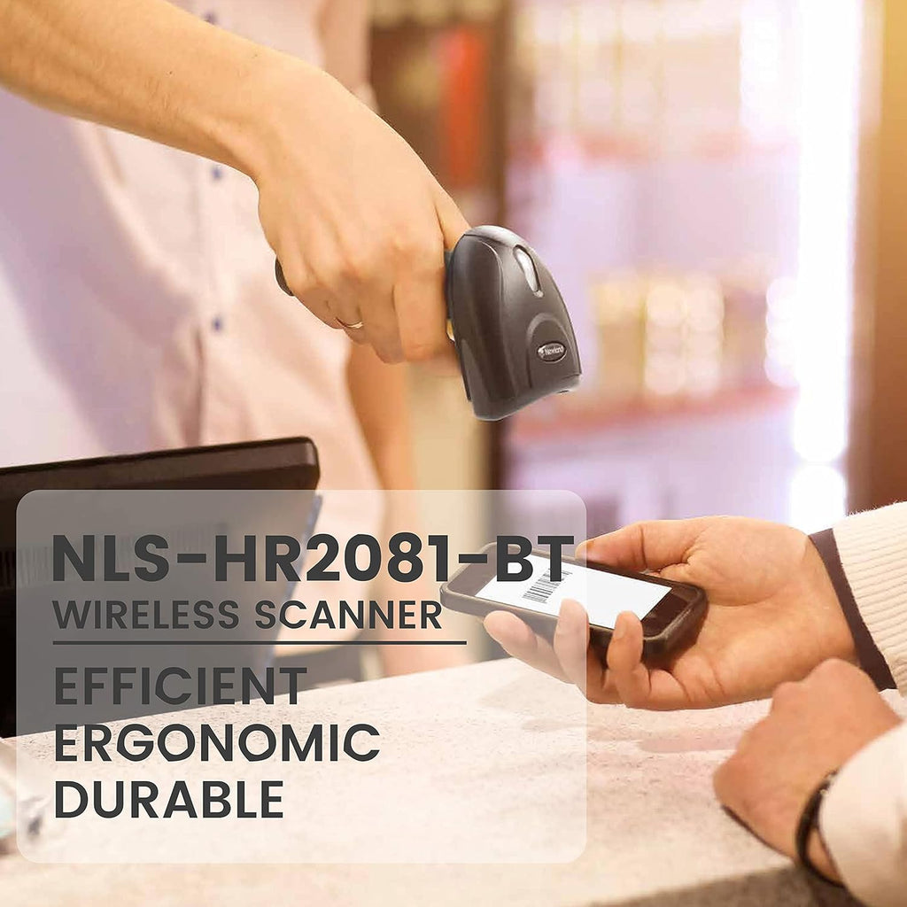 2D Wireless Barcode Scanner with Bluetooth, Portable USB, Cordless, Rechargeable Y70390