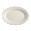18 Ceramic Rolled Edge Oval Platter P1684