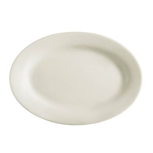 18 Ceramic Rolled Edge Oval Platter P1684