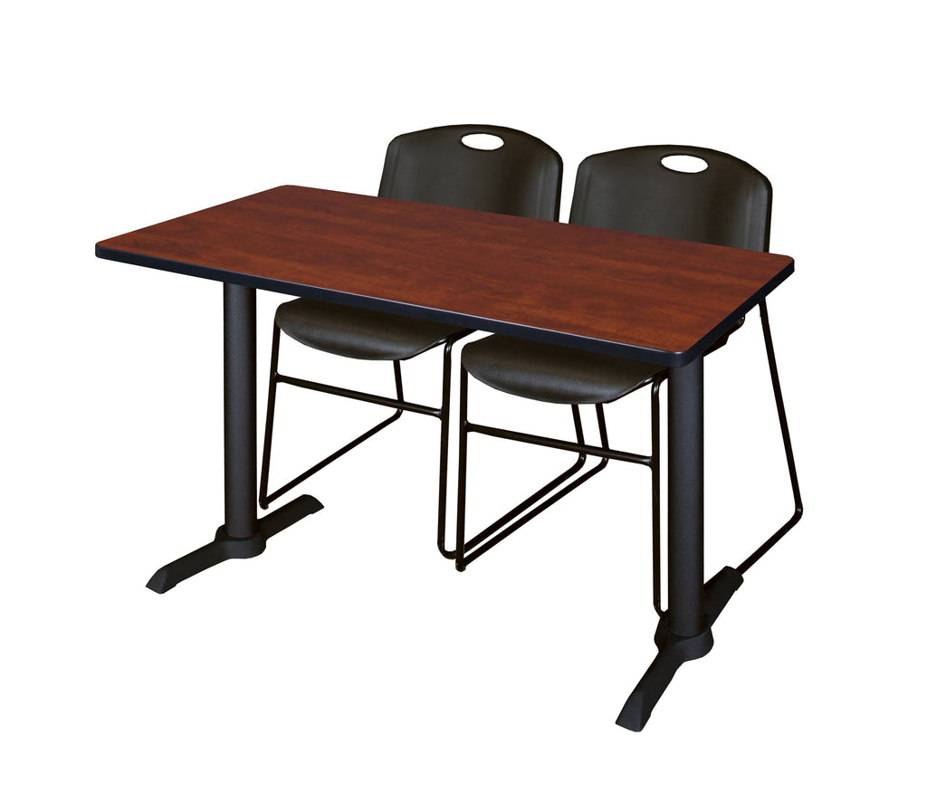 72x22 x 24x22 Training Table with 2 Stack Chairs D8155