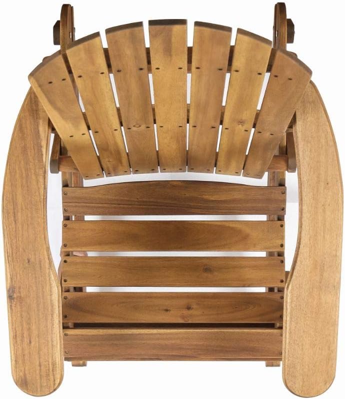 Natural Stained Acacia Wood Adirondack Rocking Chairs, 2-Pcs Set F547