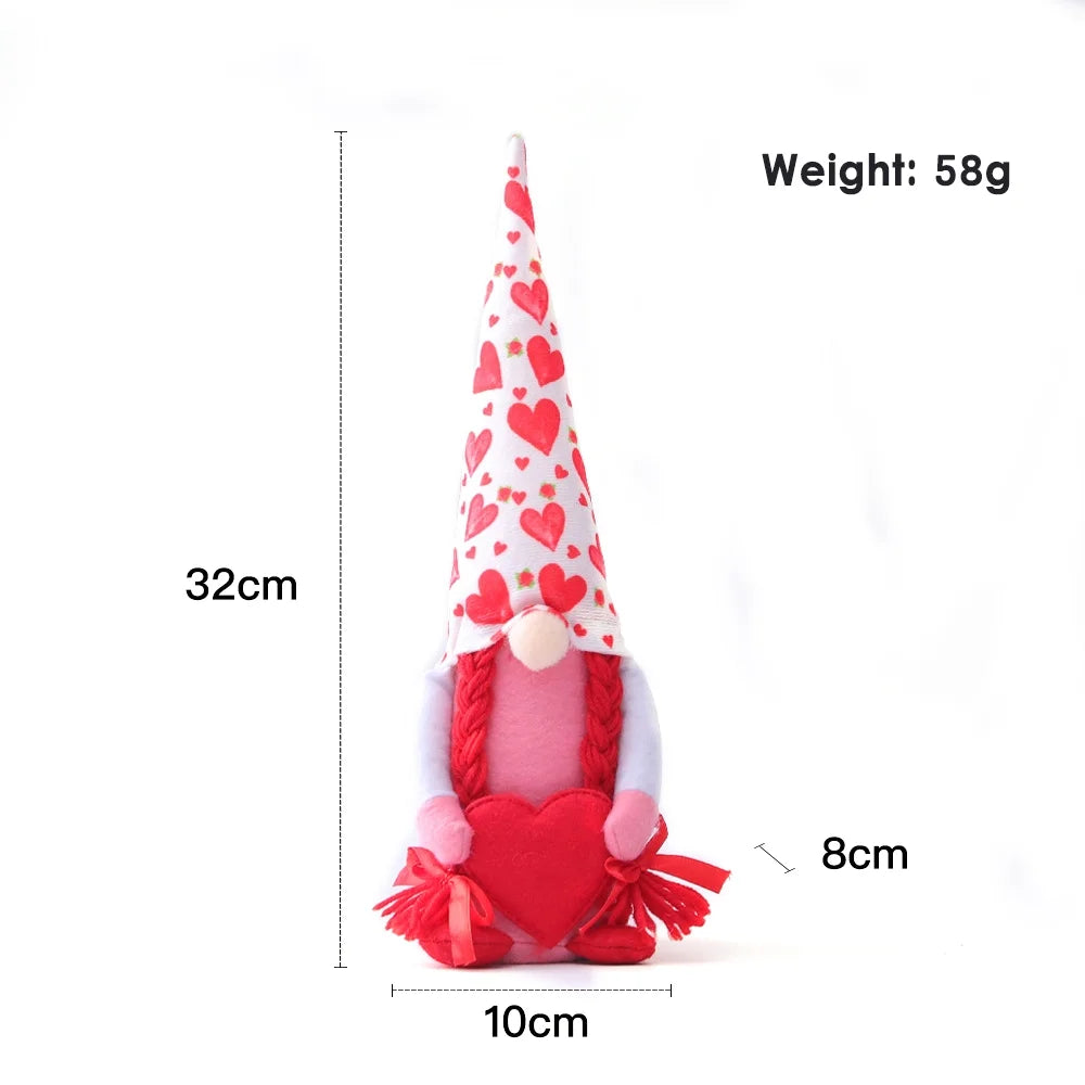 Valentine's Day Gnomes Plush Decorations A5448