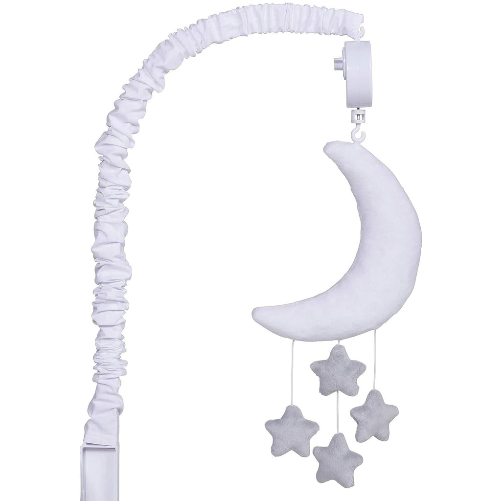 Grey and White Moon and Stars Baby Crib Musical Mobile Pack of 2 Z5765