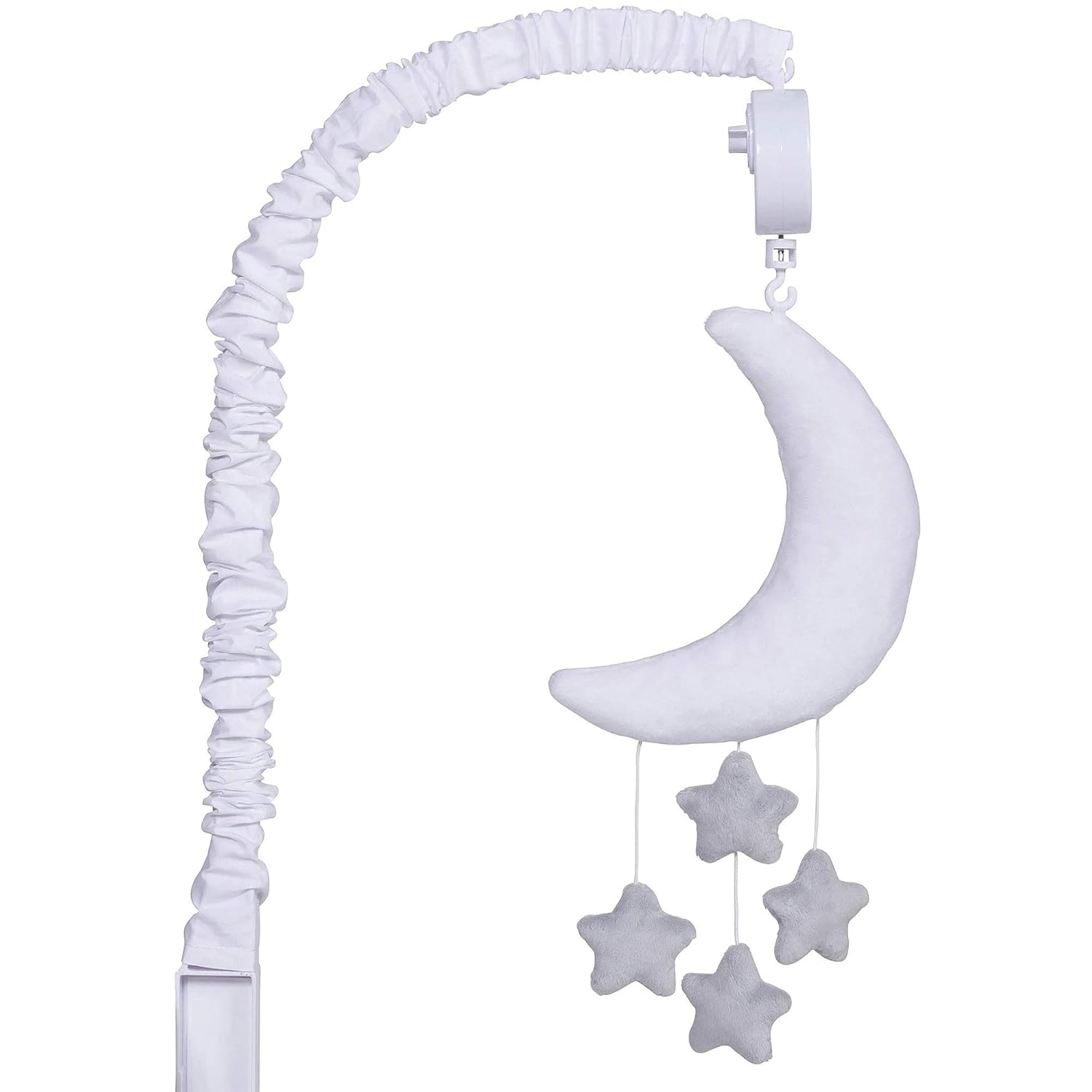 Grey and White Moon and Stars Baby Crib Musical Mobile Pack of 2 Z5765