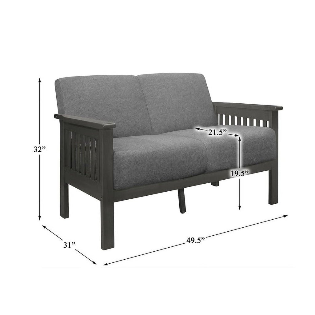 Gray 2-Piece Upholstered Sofa Set U120