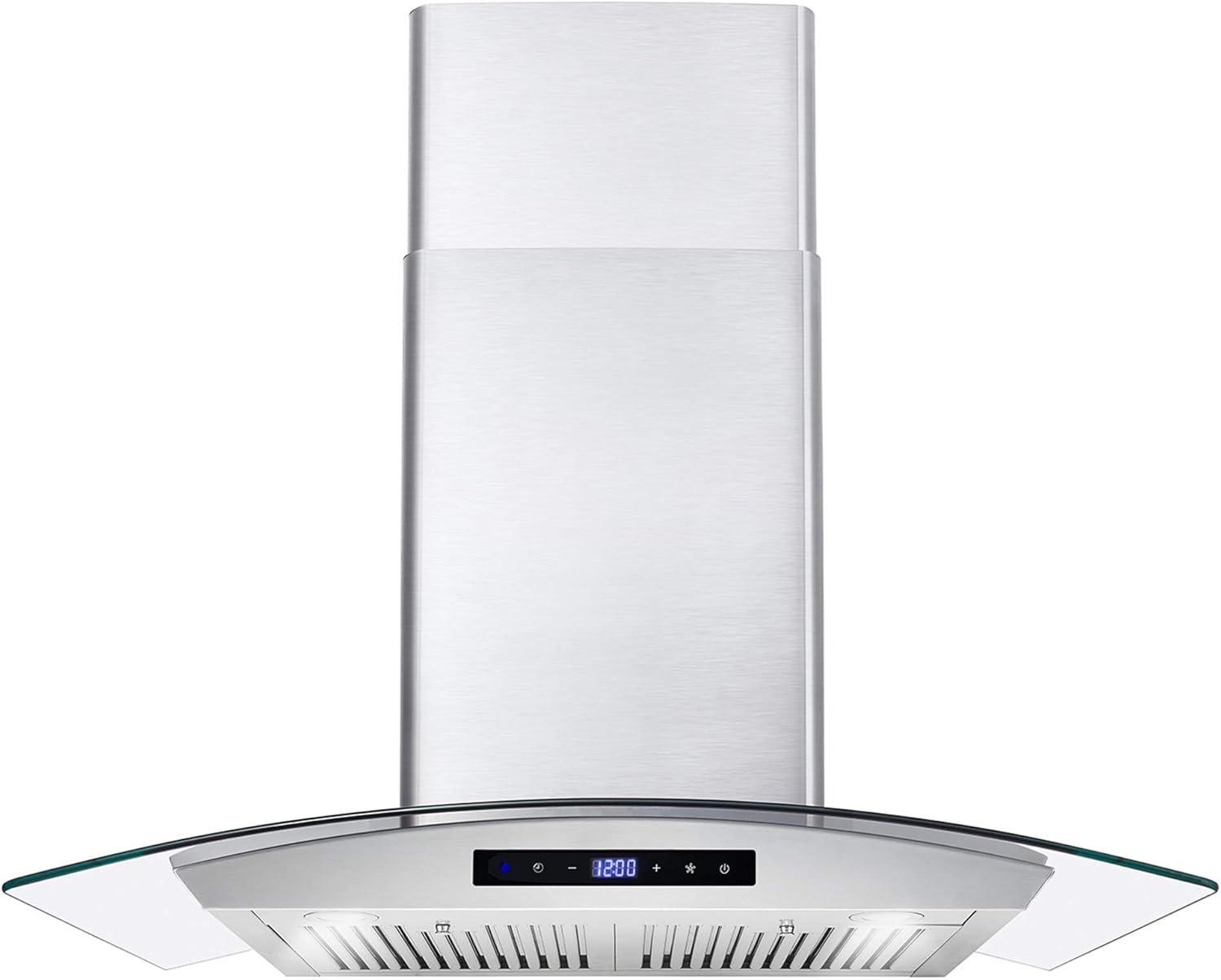 30 in. Wall Mount Range Hood with 380 CFM, Curved Glass, Stainless Steel Z3668