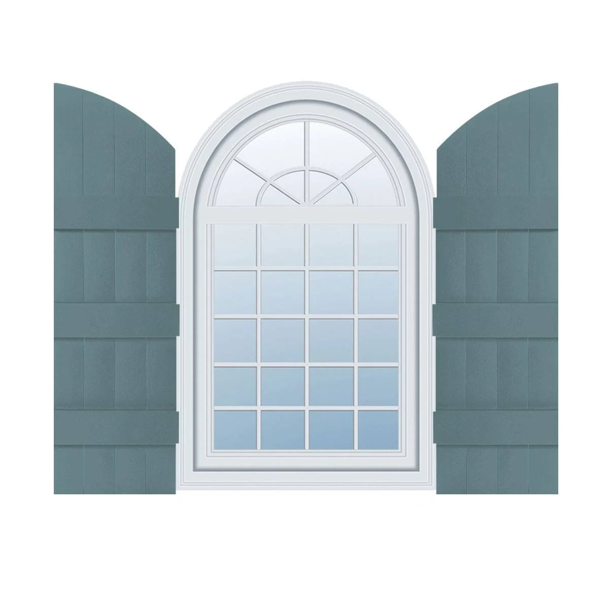 14 inchw x 77 inchh Vinyl Board-n-Batten Shutters V28311